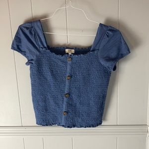 True Craft Crop Top with Buttons
